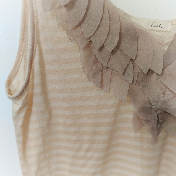 MOVING SALE! ANTHRO | Lush Striped Coral Tank Blouse 💗 - Picture 4 of 5